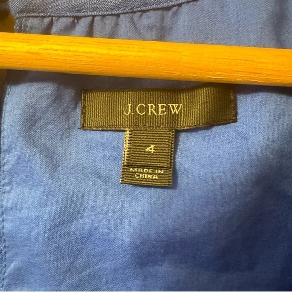 J. Crew Women’s Linen Cap Sleeve  Fit Flare Dress Royal Blue Size 4 - Picture 6 of 9